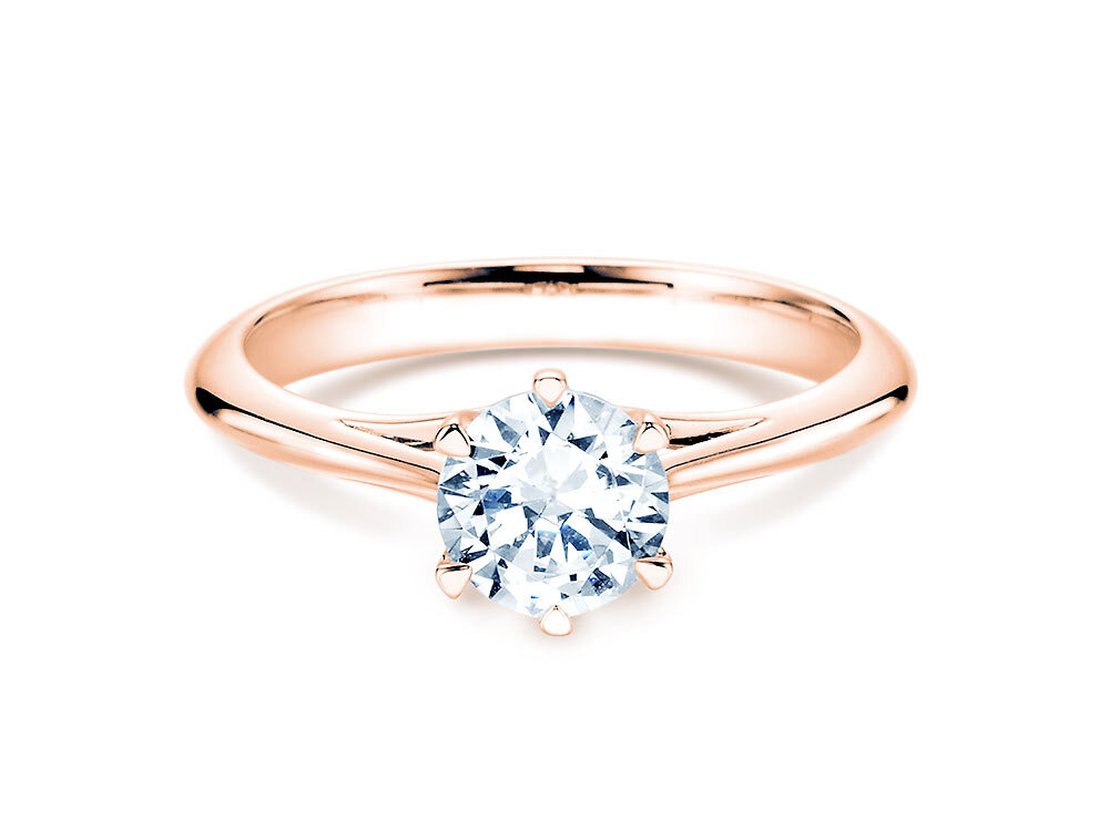 Ring Heaven 6 in 9K Roségold mit Labordiamant 2,00ct D/IF