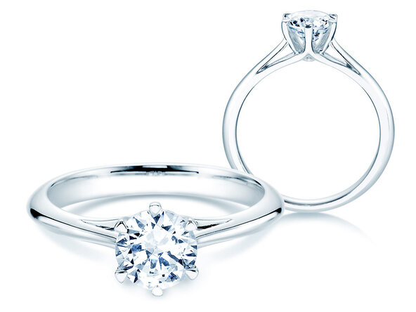 Ring Heaven 6 in 9K Weißgold mit Labordiamant 1,00ct