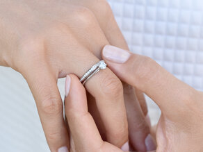 Ring Heaven 6 in 9K Weißgold mit Labordiamant 0,75ct