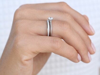 Solitärring Heaven 6 in 9K Weißgold mit Diamant 0,75ct