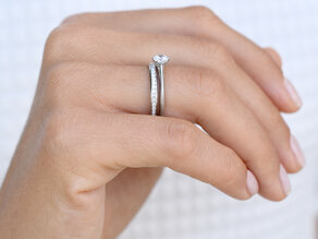 Solitärring Heaven 6 in 9K Weißgold mit Diamant 0,75ct