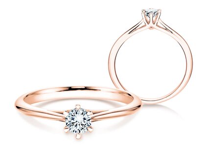 Ring Heaven 6 in 9K Roségold mit Labordiamant 0,25ct E/VS