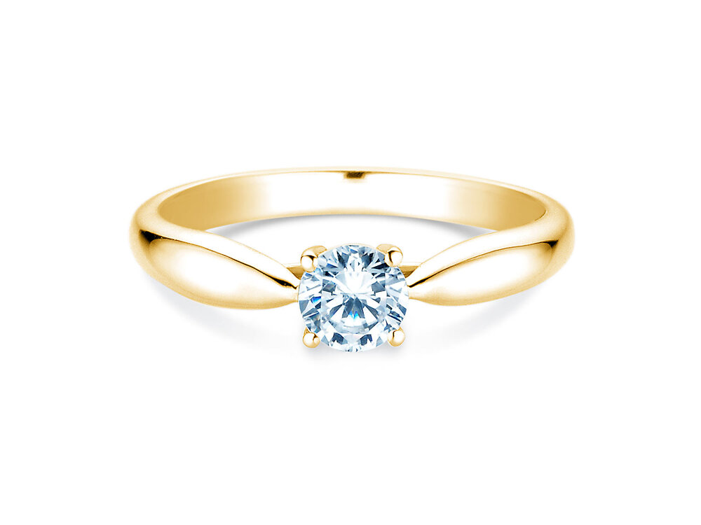Solitärring Joy in 18K Gelbgold mit Labordiamant 0,25ct E/VS