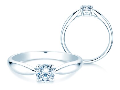 Solitärring Joy in 9K Weißgold mit Diamant 0,25ct