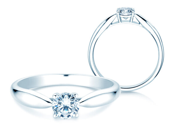 Solitärring Joy in 9K Weißgold mit Diamant 0,25ct