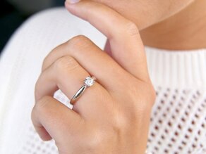Solitärring Joy in 9K Weißgold mit Diamant 0,50ct
