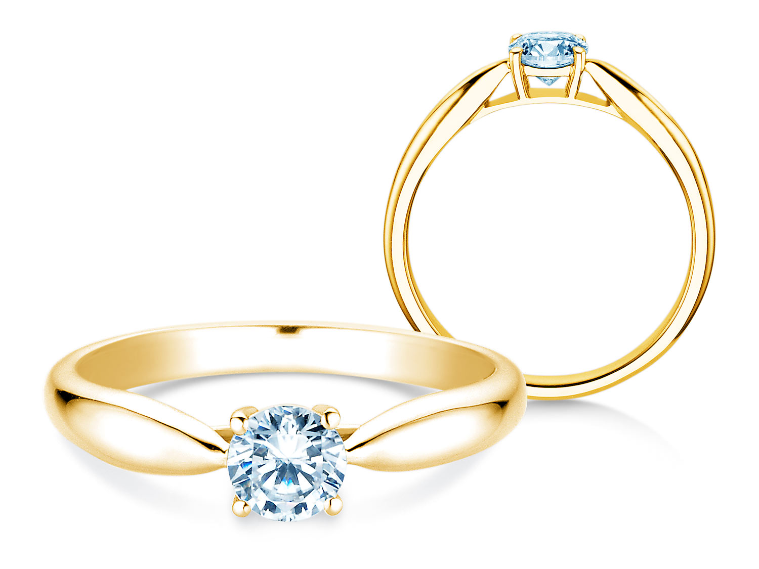 Solitärring Joy in 9K Gelbgold mit Diamant 0,50ct D/IF