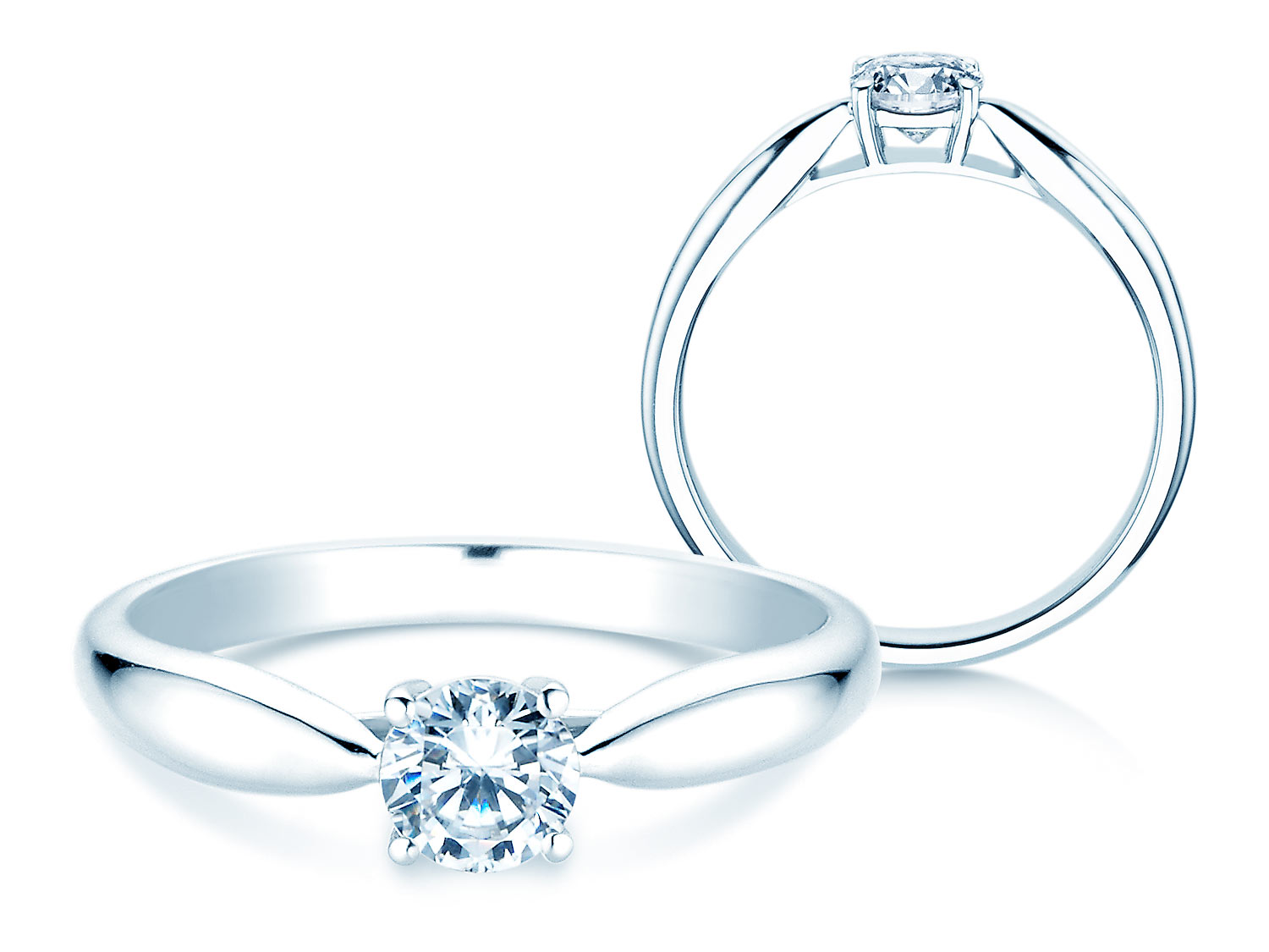 Solitärring Joy in 9K Weißgold mit Diamant 0,25ct