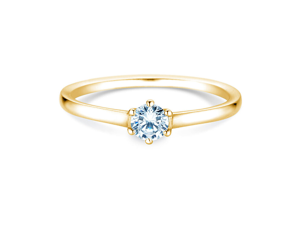 Solitärring Madison in Gelbgold