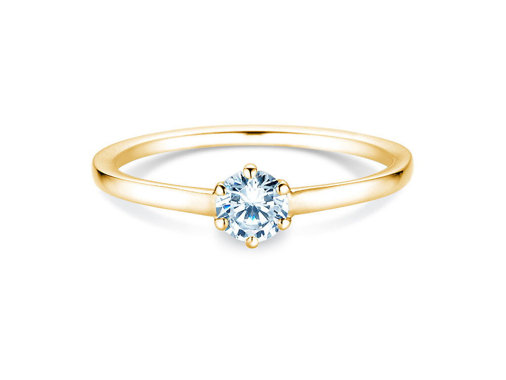 Solitärring Madison in Gelbgold