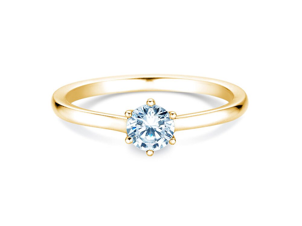 Solitärring Madison in Gelbgold