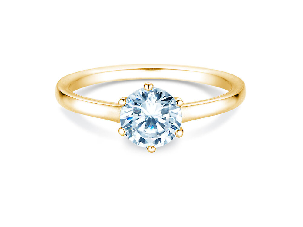 Solitärring Madison in 18K Gelbgold mit Labordiamant 2,50ct E/VS