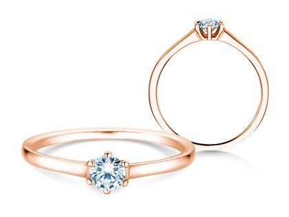 Solitärring Madison in Roségold