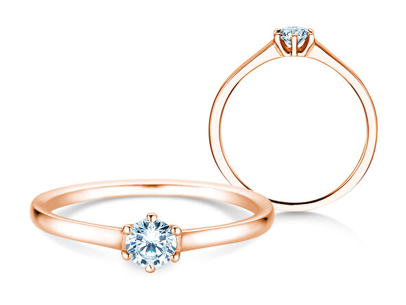 Solitärring Madison in Roségold