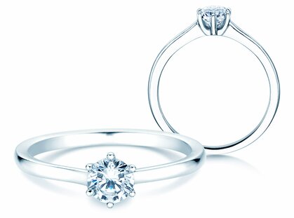 Solitärring Madison in 14K Weißgold mit Diamant 0,50ct
