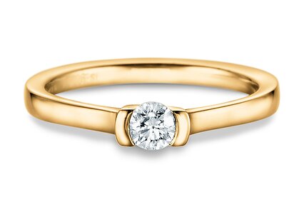 Solitärring Magic Diamond Small in 14K Gelbgold mit Diamant 0,25ct