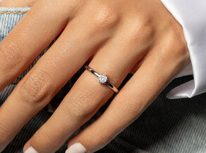 Solitärring Melody in 9K Weißgold mit Diamant 0,25ct