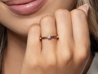 Solitärring Modern Petite in Roségold