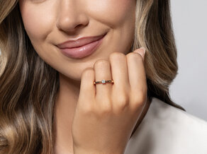 Solitärring Modern Petite in Roségold