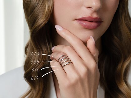 Solitärring Modern Petite in 14K Gelbgold mit Diamant 0,05ct G/SI