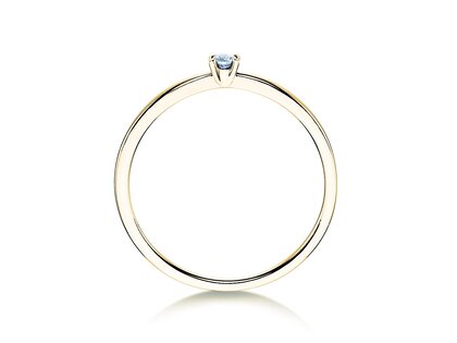 Solitärring Modern Petite in 14K Gelbgold mit Diamant 0,05ct G/SI