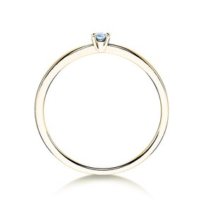 Solitärring Modern Petite in 14K Gelbgold mit Diamant 0,05ct G/SI