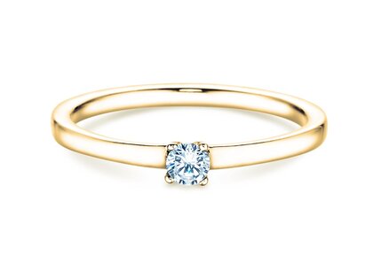 Solitärring Modern Petite in Gelbgold