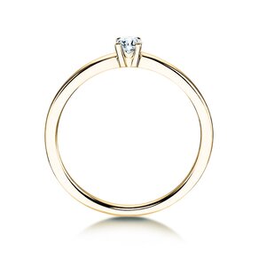 Solitärring Modern Petite in Gelbgold