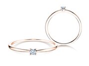 Solitärring Modern Petite in 14K Roségold mit Diamant 0,05ct G/SI
