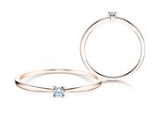 Solitärring Modern Petite in 14K Roségold mit Diamant 0,05ct G/SI