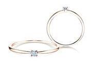 Solitärring Modern Petite in 14K Roségold mit Diamant 0,05ct G/SI