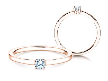 Solitärring Modern Petite in Roségold