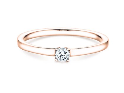 Solitärring Modern Petite in Roségold