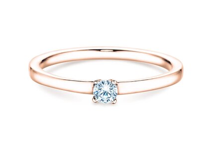 Solitärring Modern Petite in Roségold