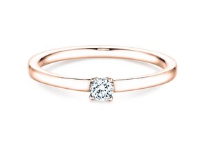 Solitärring Modern Petite in Roségold