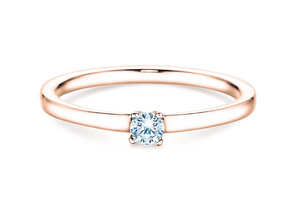 Solitärring Modern Petite in Roségold