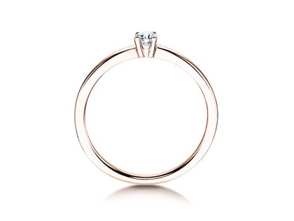 Solitärring Modern Petite in Roségold