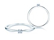 Solitärring Modern Petite in 14K Weißgold mit Diamant 0,05ct G/SI