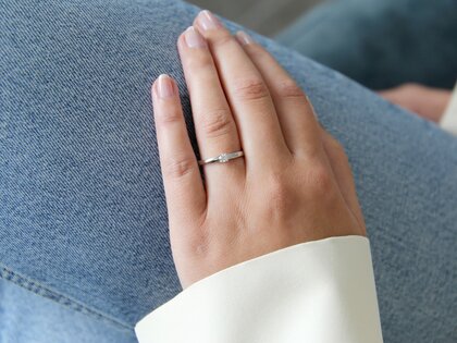 Solitärring Modern in Silber