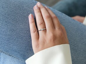 Solitärring Modern in Silber