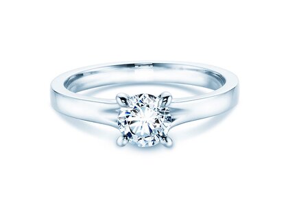 Solitärring Modern in 9K Weißgold mit Diamant 0,50ct