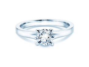 Solitärring Modern in 9K Weißgold mit Diamant 0,50ct