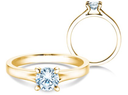 Solitärring Modern in 14K Gelbgold mit Diamant 0,75ct H/SI