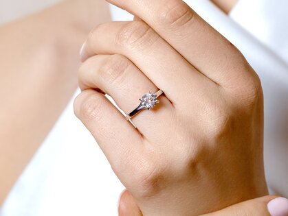 Solitärring Modern in 9K Weißgold mit Diamant 1,00ct