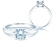 Solitärring Modern in 9K Weißgold mit Diamant 1,00ct