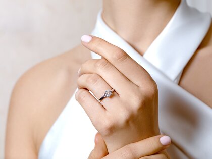 Solitärring Modern in 9K Weißgold mit Diamant 1,00ct