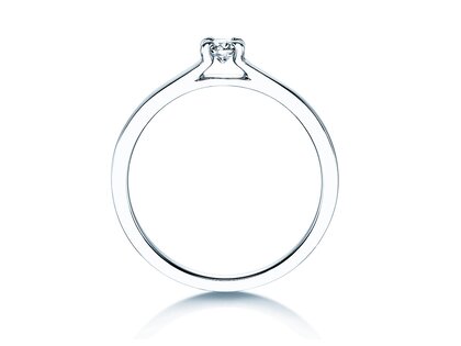 Solitärring Modern in Silber