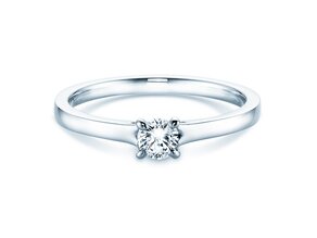Solitärring Modern in 9K Weißgold mit Diamant 0,25ct