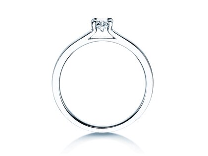 Solitärring Modern in 9K Weißgold mit Diamant 0,25ct