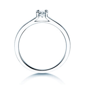 Solitärring Modern in 9K Weißgold mit Diamant 0,25ct
